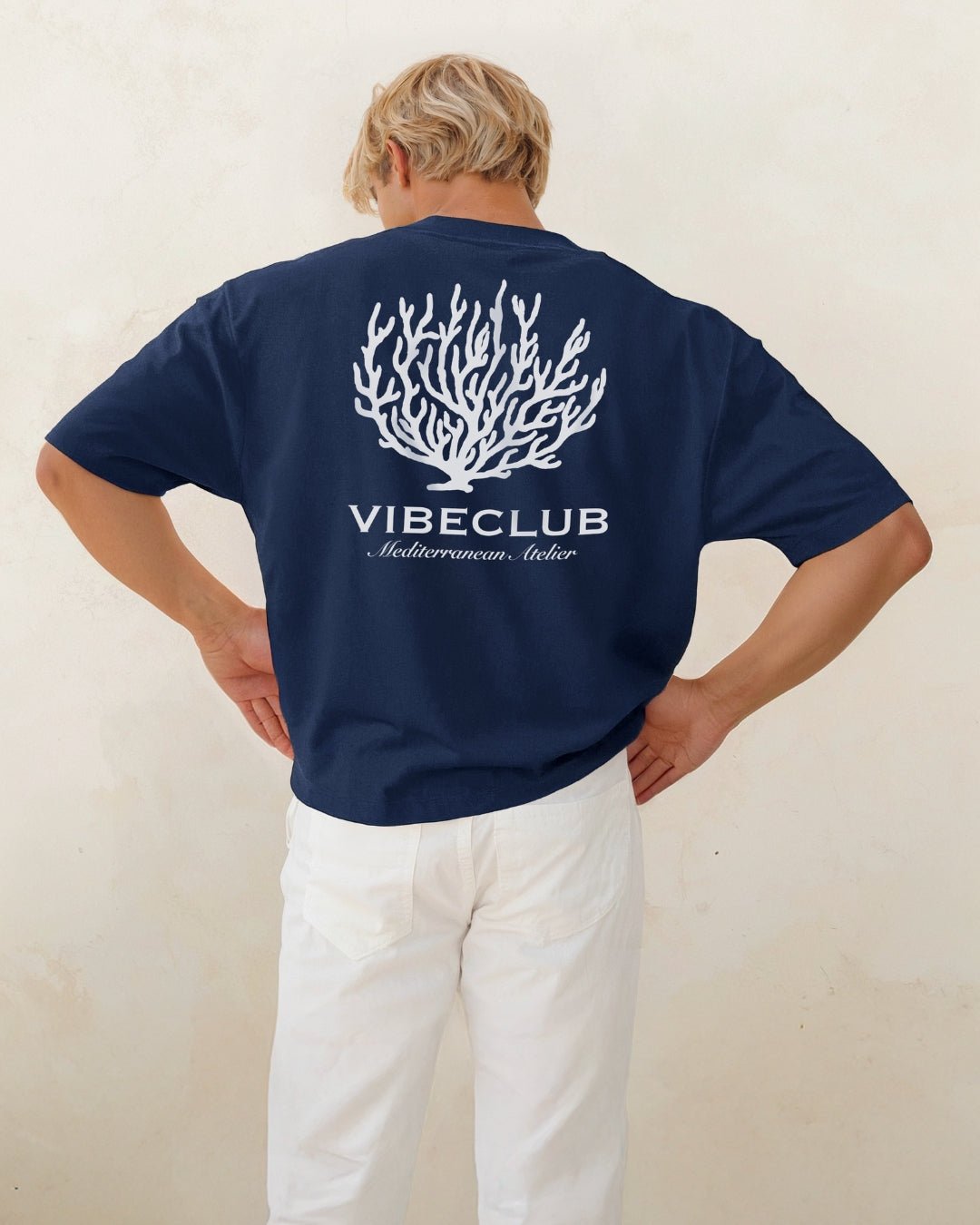 CORAL TEE NAVY - Vibeclub