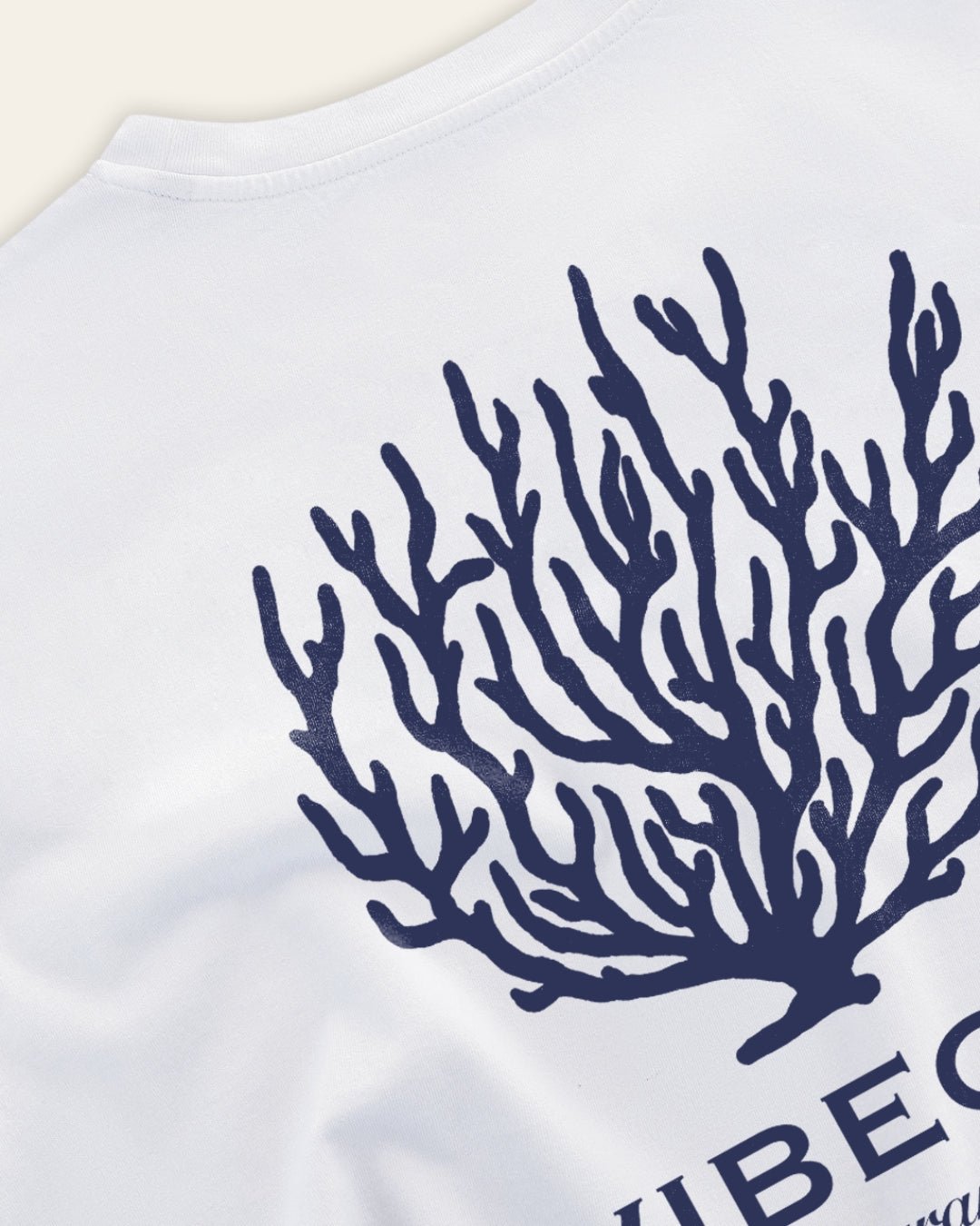 CORAL TEE WHITE - Vibeclub