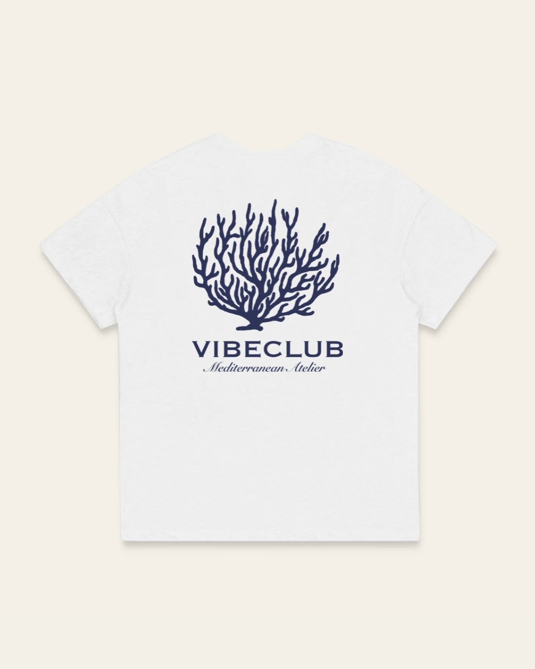 CORAL TEE WHITE - Vibeclub