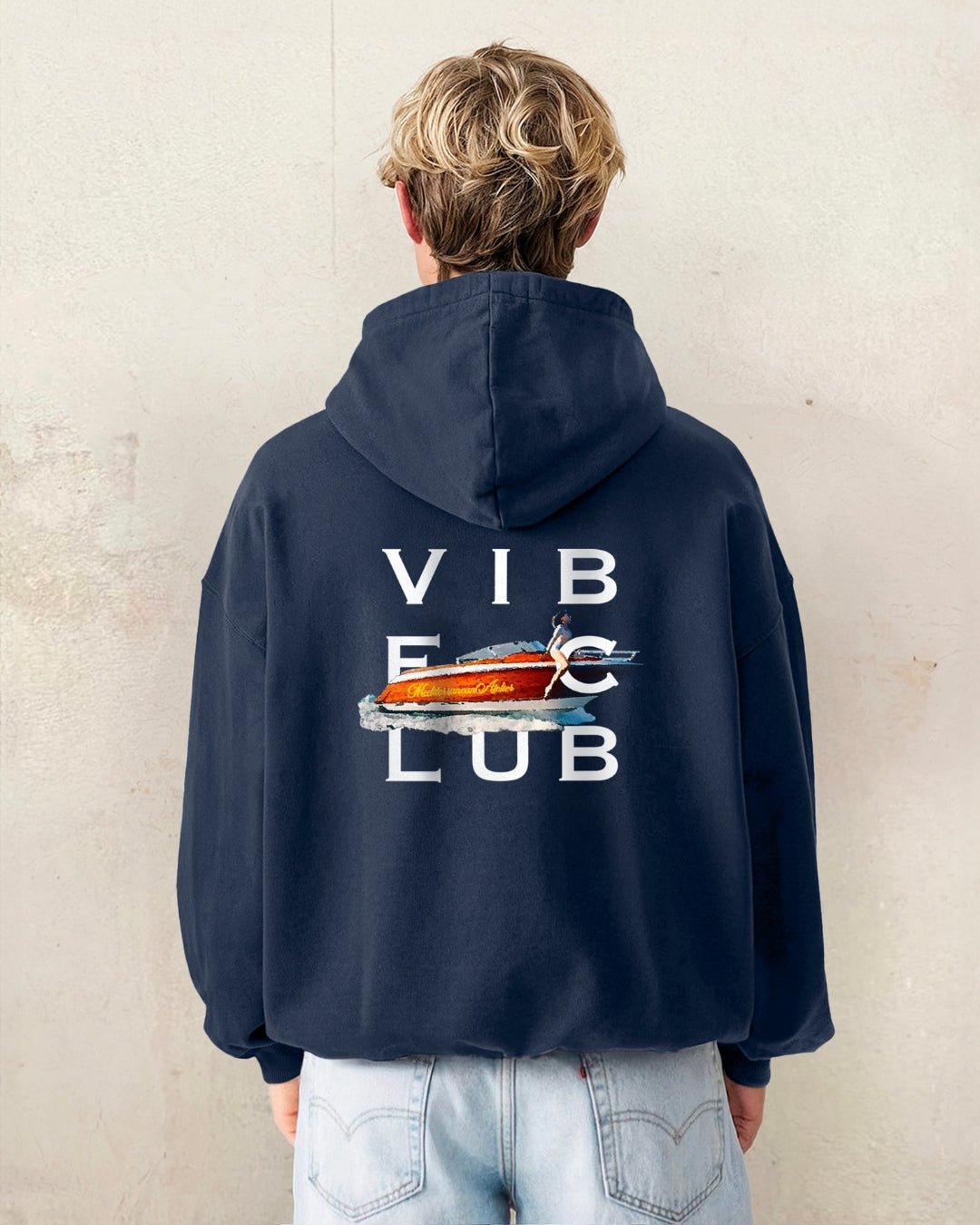 LA BOAT HOODIE NAVY - Vibeclub