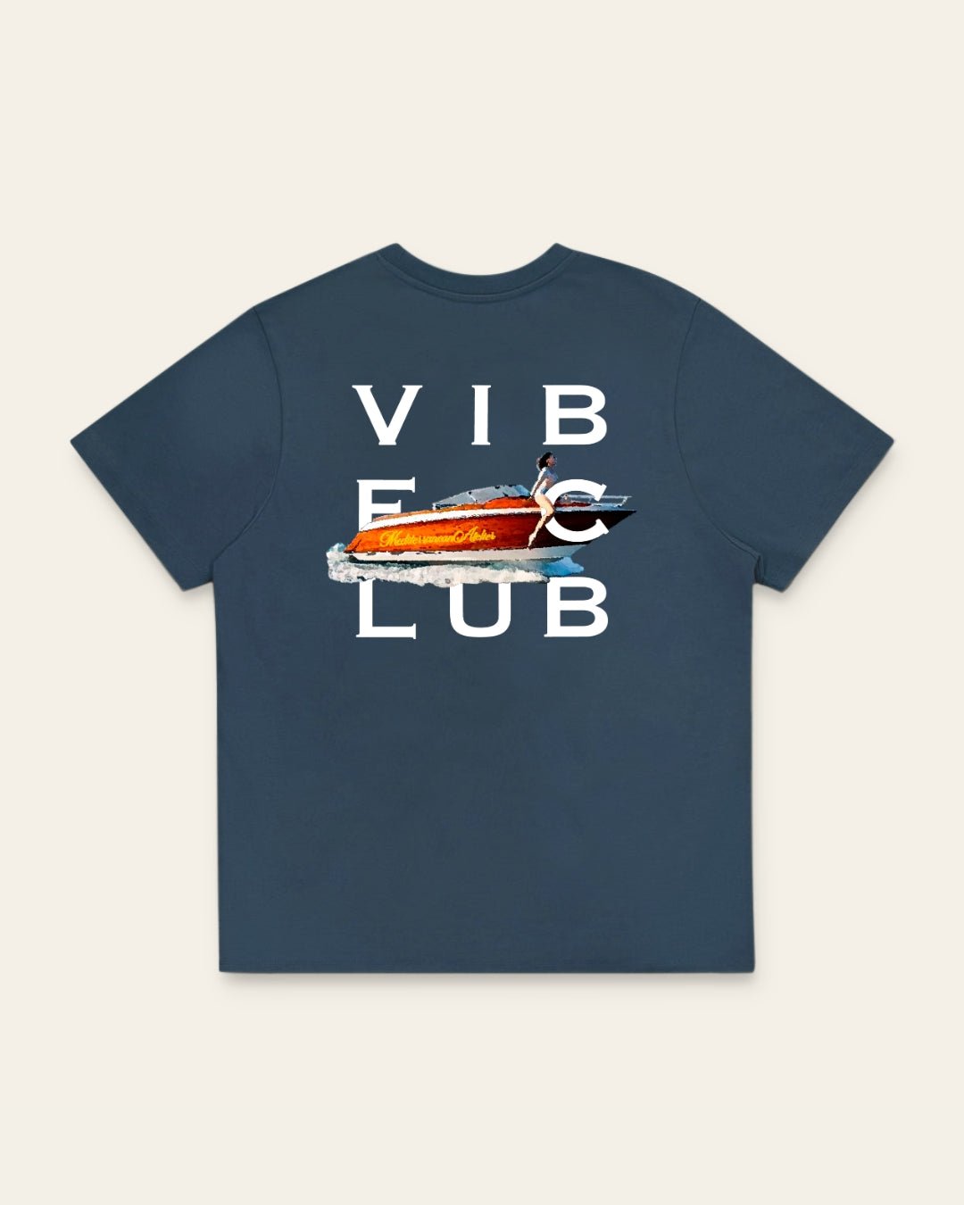 LA BOAT TEE NAVY - Vibeclub