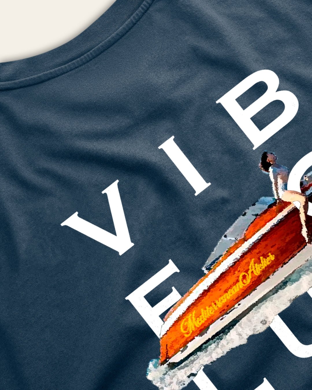 LA BOAT TEE NAVY - Vibeclub