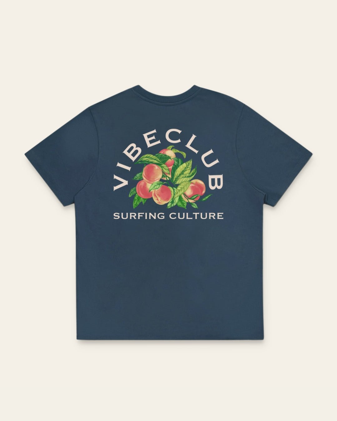 PEACHES TEE NAVY - Vibeclub