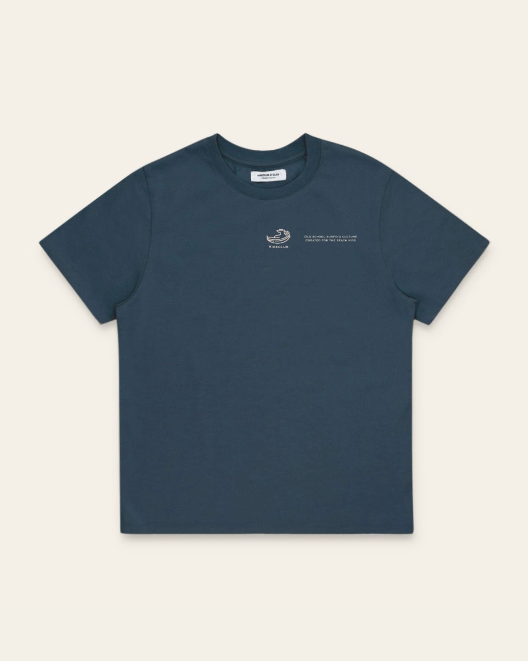 PEACHES TEE NAVY - Vibeclub