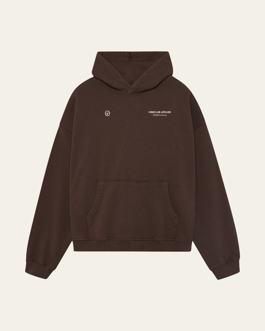ANDORRA HOODIE BROWN - Vibeclub