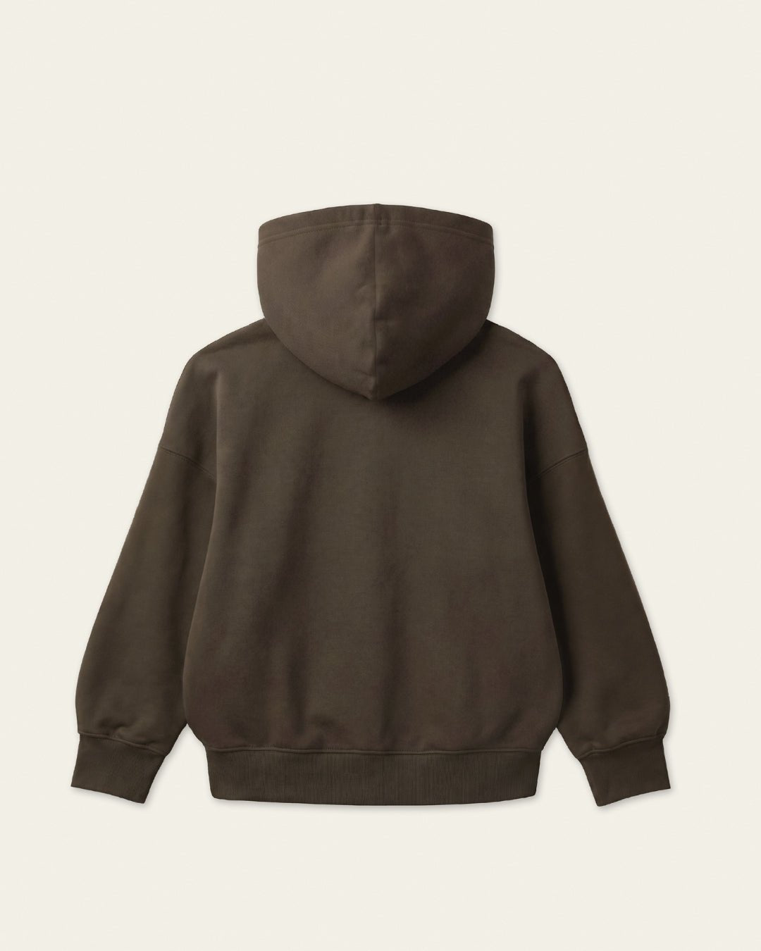 BARREL ZIP HOODIE BROWN - Vibeclub