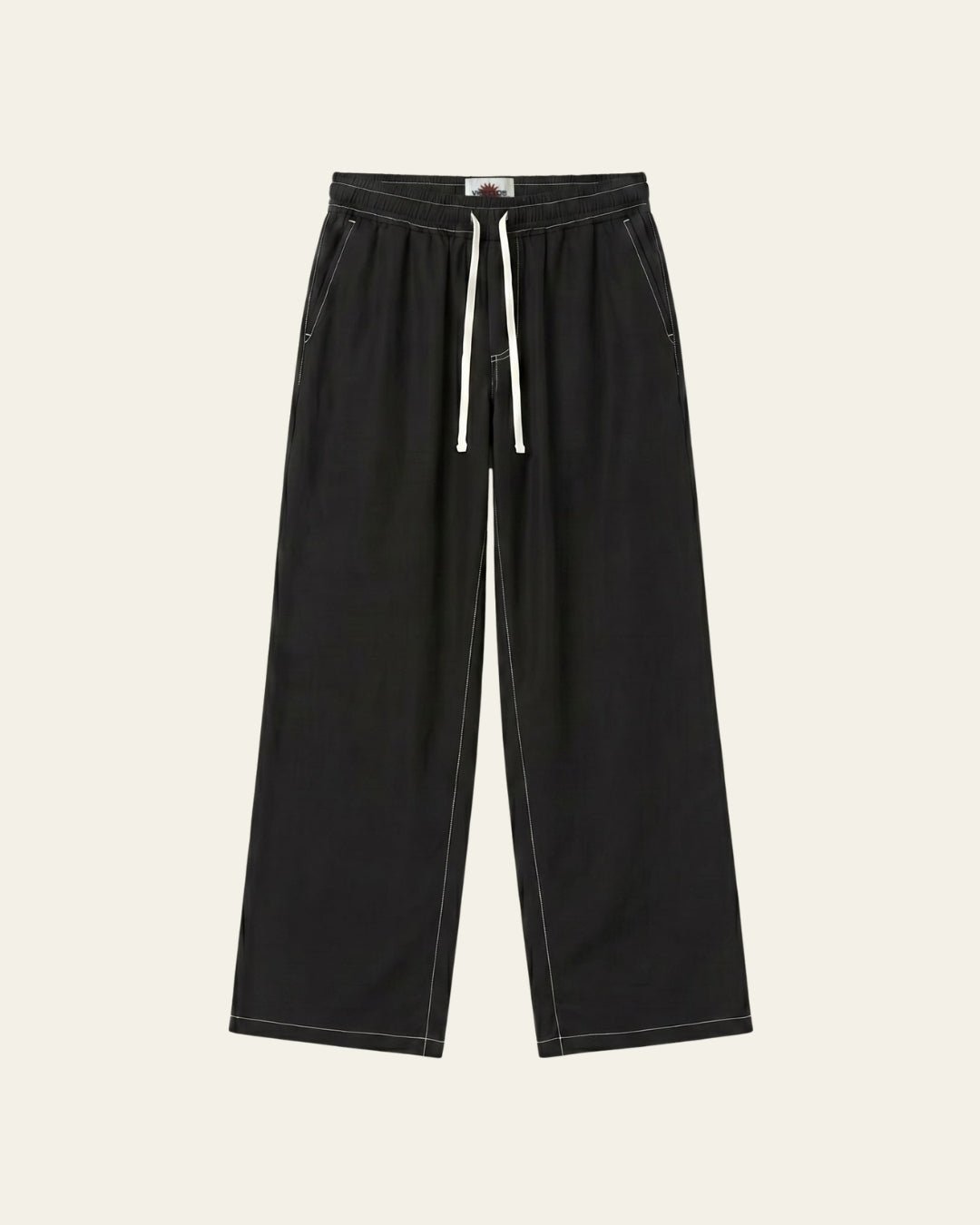 CONTRAST LINEN PANTS - Vibeclub