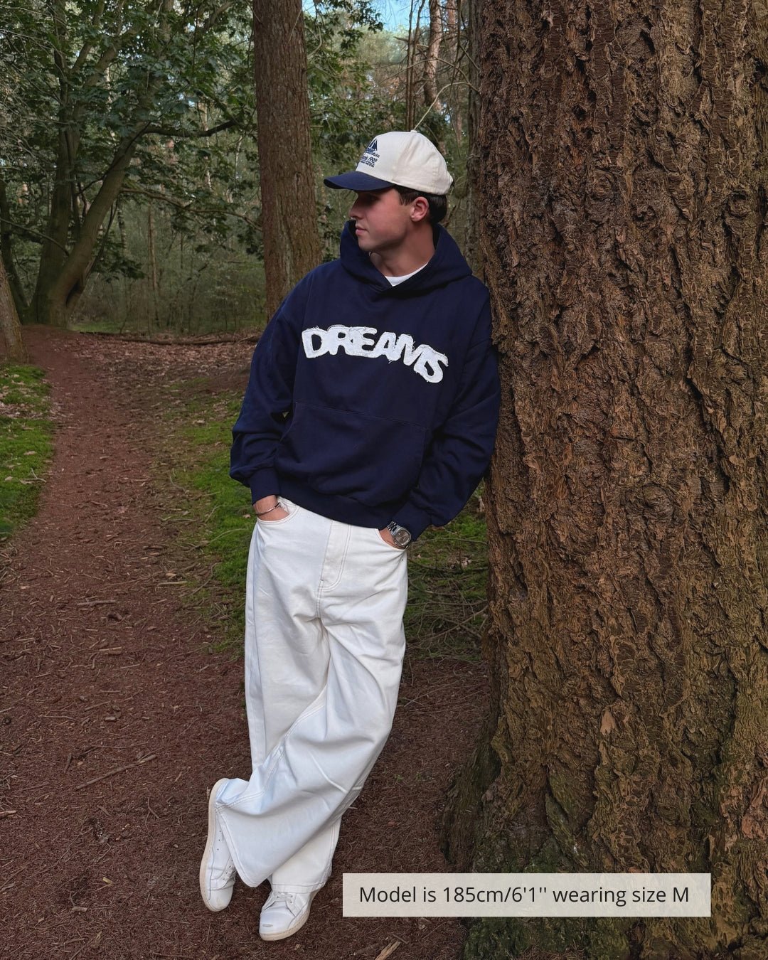 DREAMS HOODIE NAVY - Vibeclub
