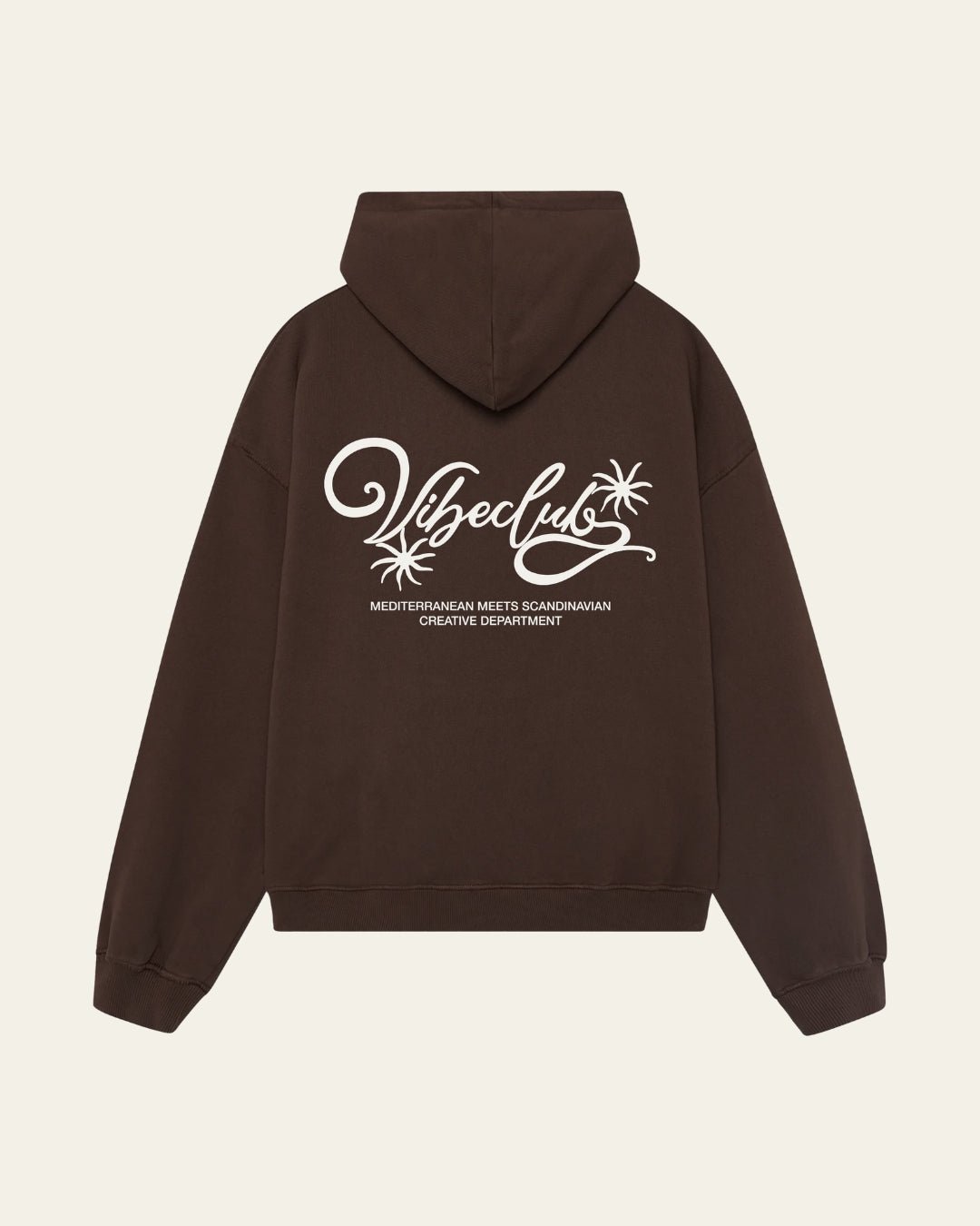 FLOWER HOODIE BROWN - Vibeclub