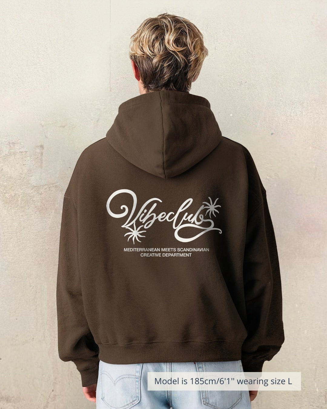 FLOWER HOODIE BROWN - Vibeclub