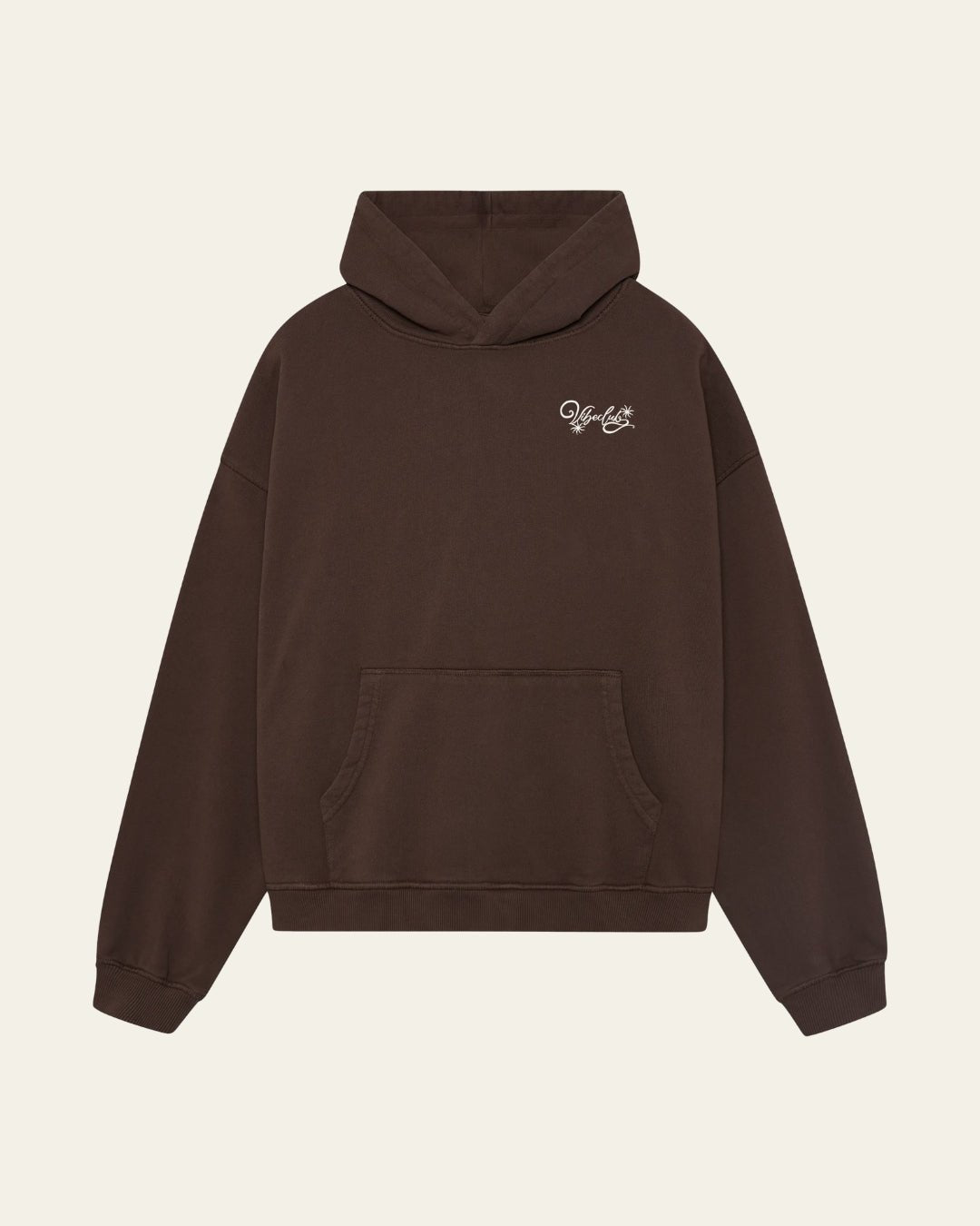 FLOWER HOODIE BROWN - Vibeclub