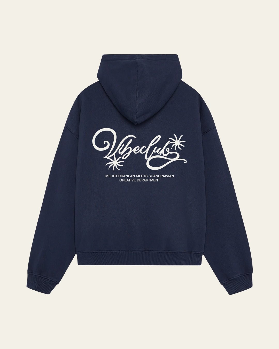 FLOWER HOODIE NAVY - Vibeclub