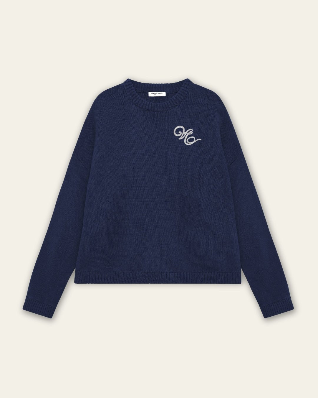 FLOWER KNIT NAVY - Vibeclub