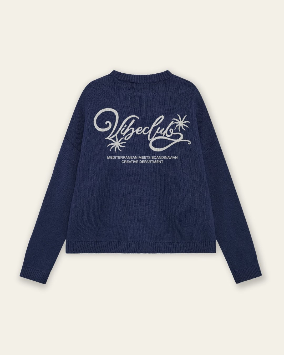 FLOWER KNIT NAVY - Vibeclub