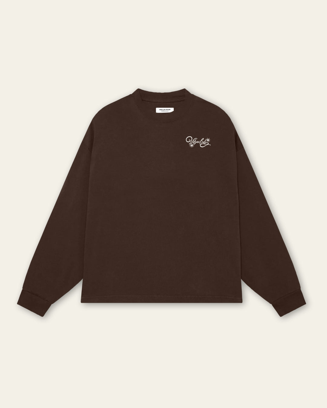 FLOWER LONGSLEEVE BROWN - Vibeclub