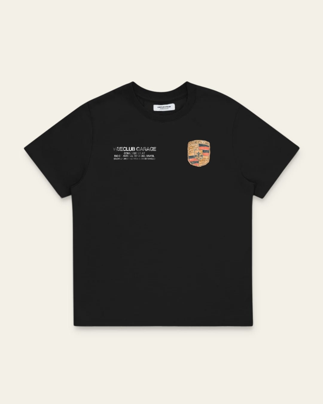 GARAGE TEE BLACK - Vibeclub