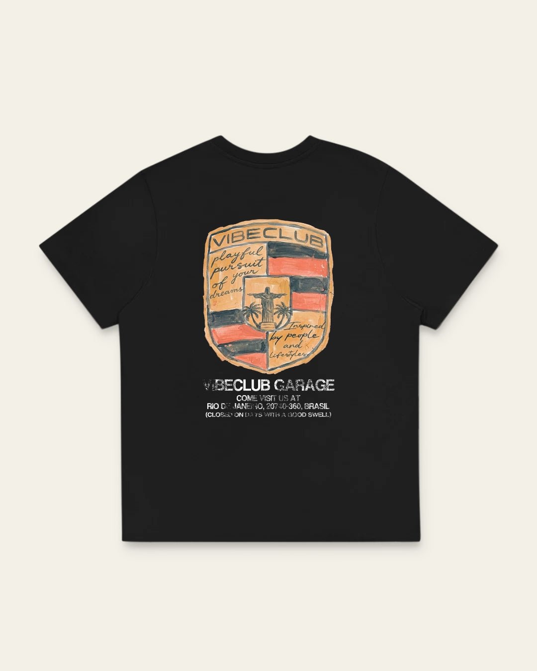 GARAGE TEE BLACK - Vibeclub