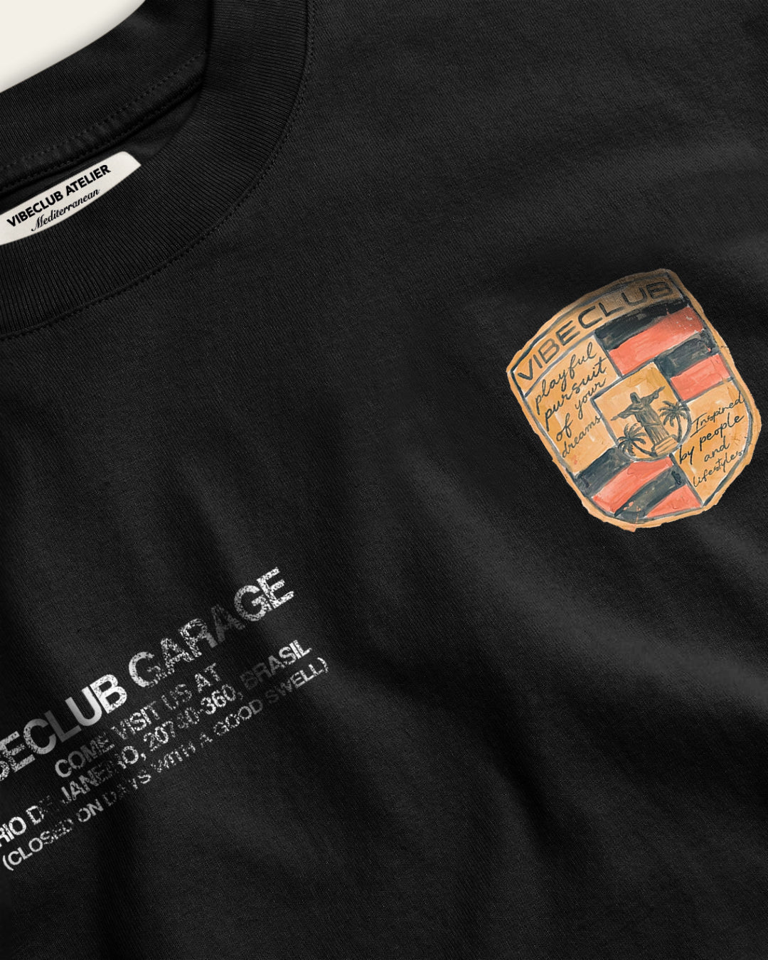 GARAGE TEE BLACK - Vibeclub
