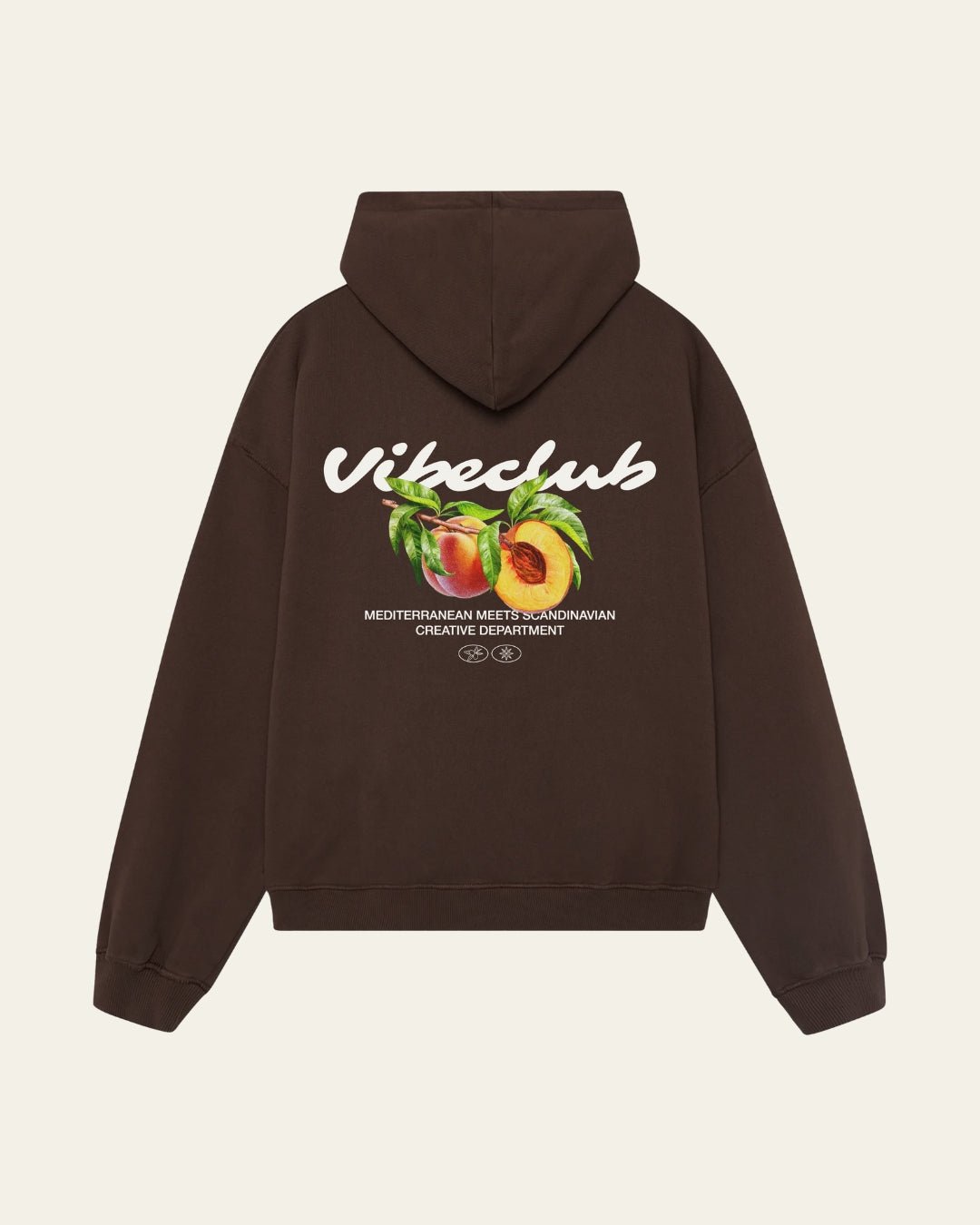 HERITAGE HOODIE BROWN - Vibeclub