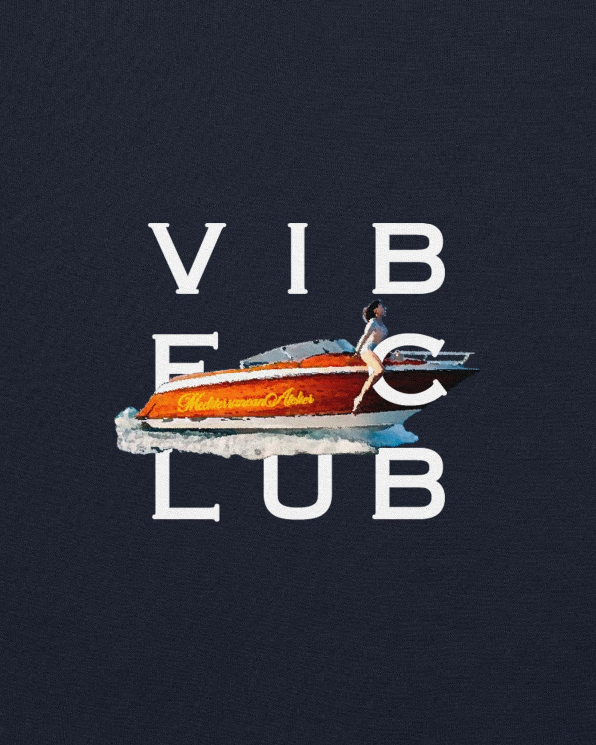 LA BOAT HOODIE NAVY - Vibeclub