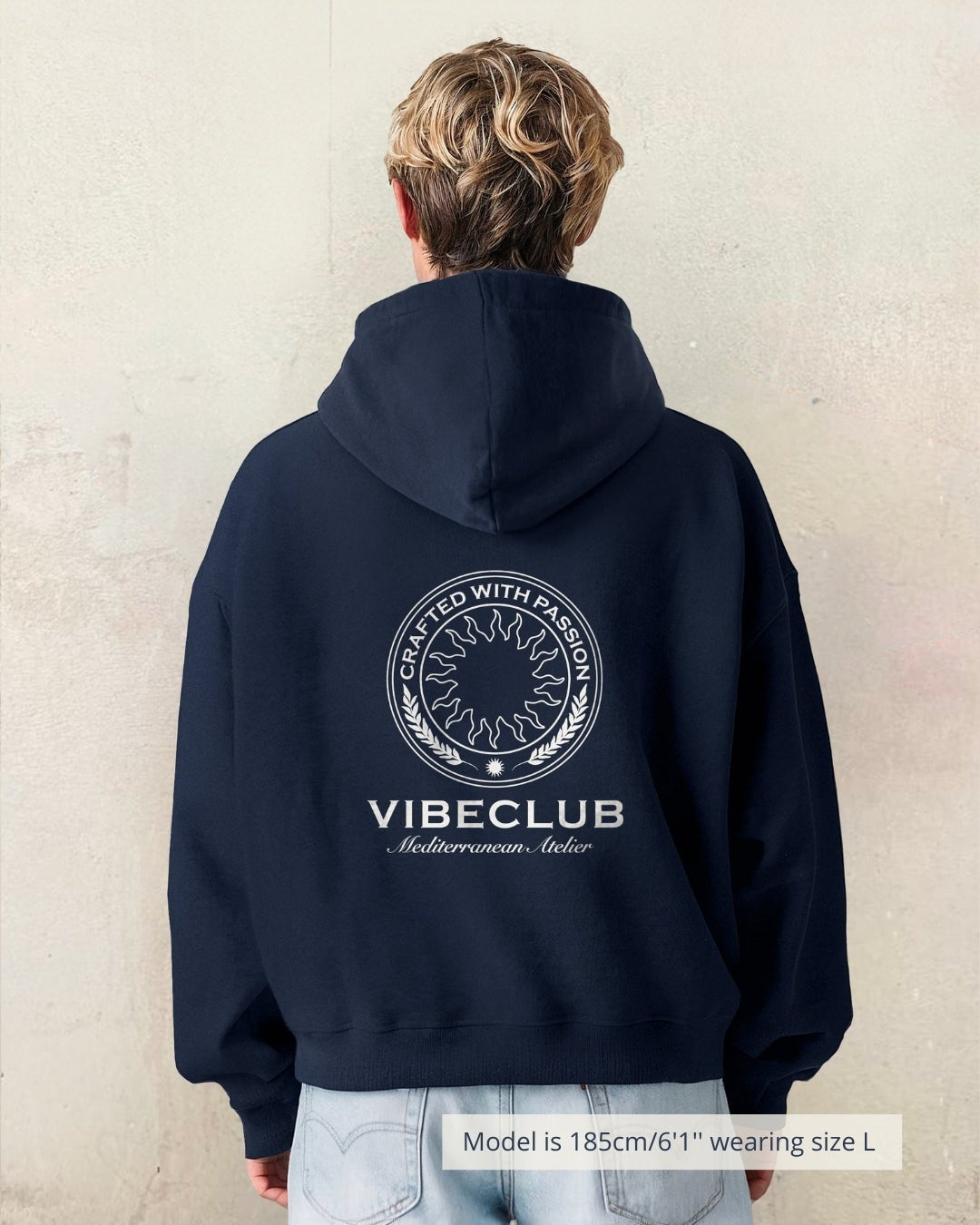 PASSION HOODIE NAVY - Vibeclub