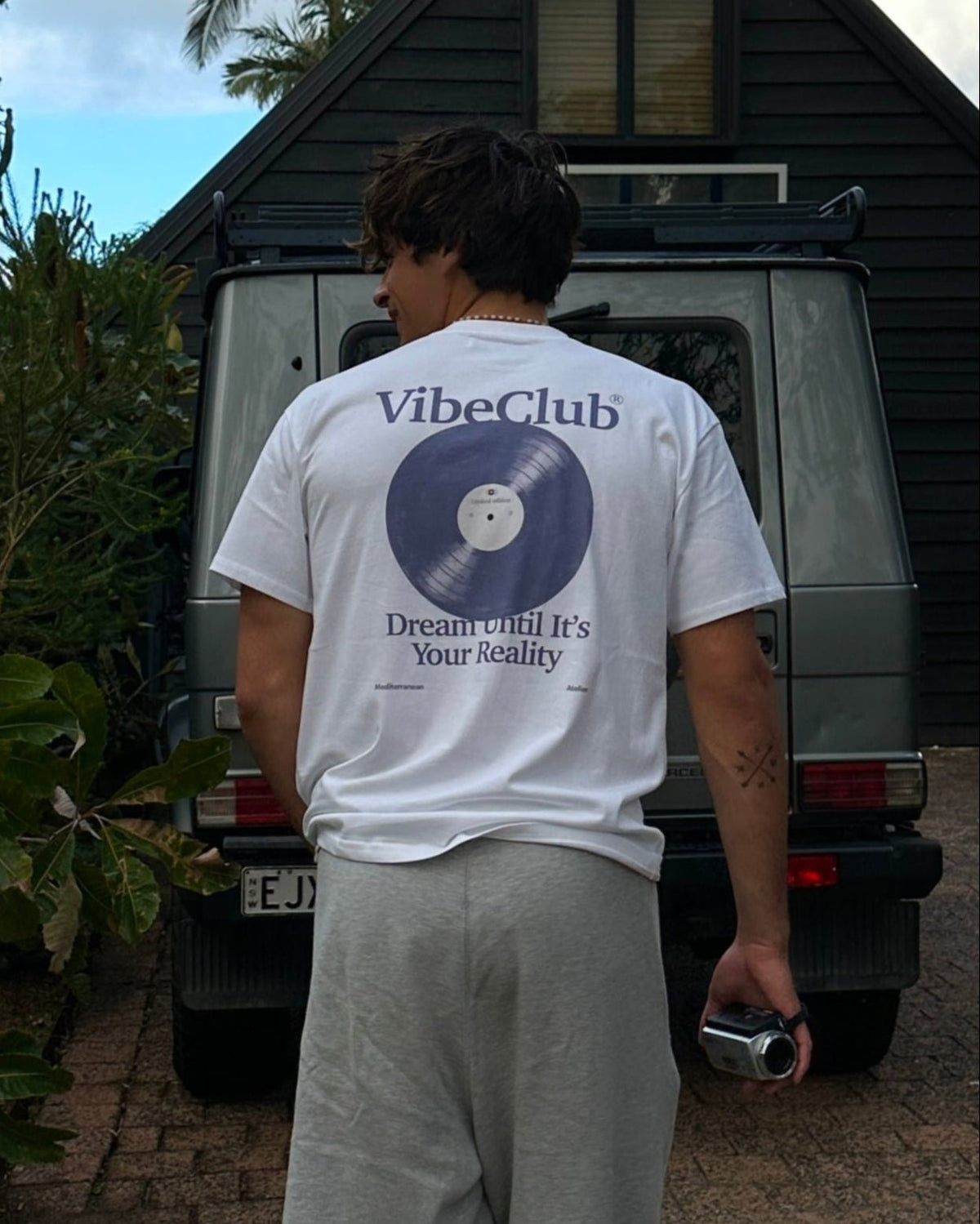 RECORD TEE WHITE - Vibeclub