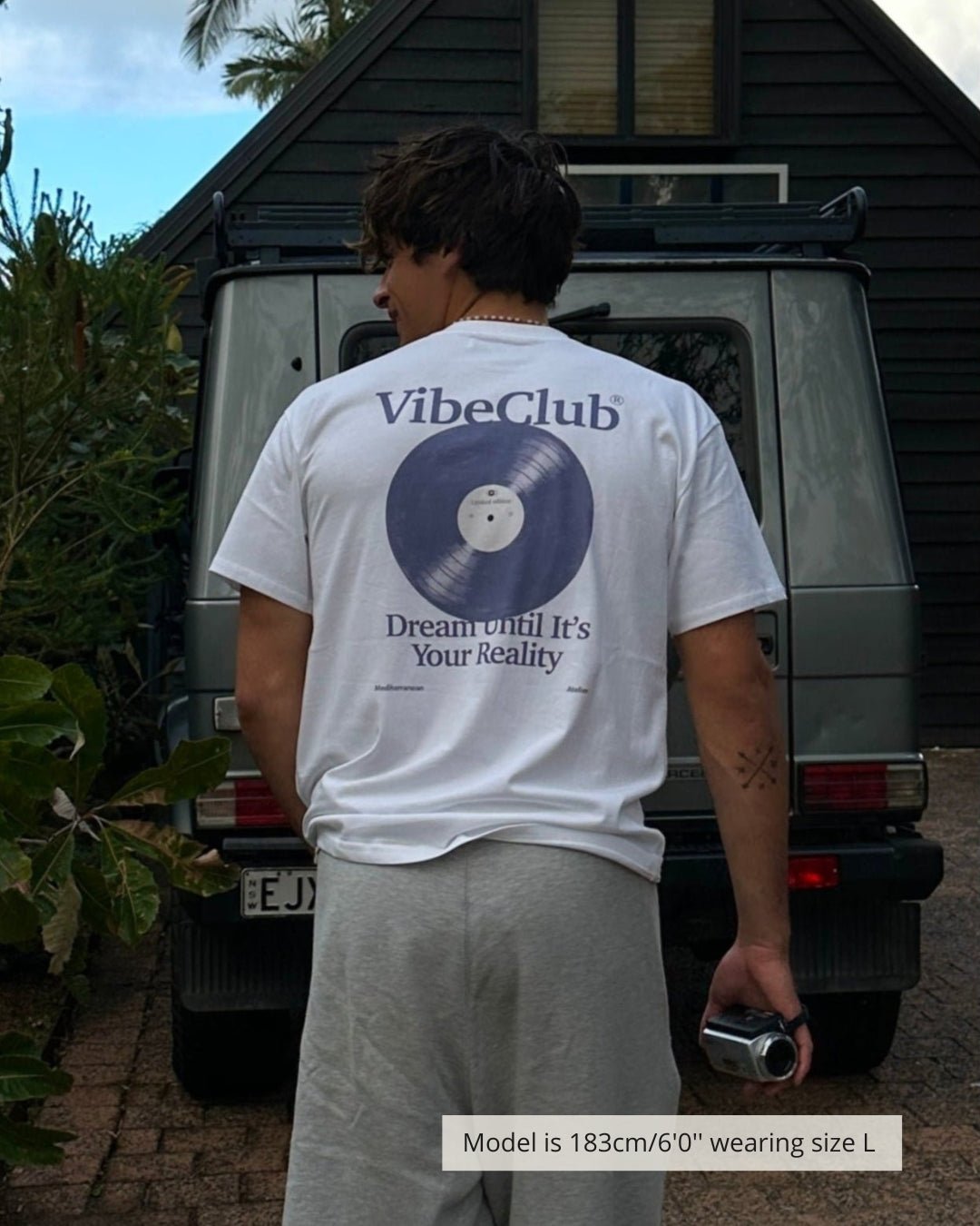 RECORD TEE WHITE - Vibeclub