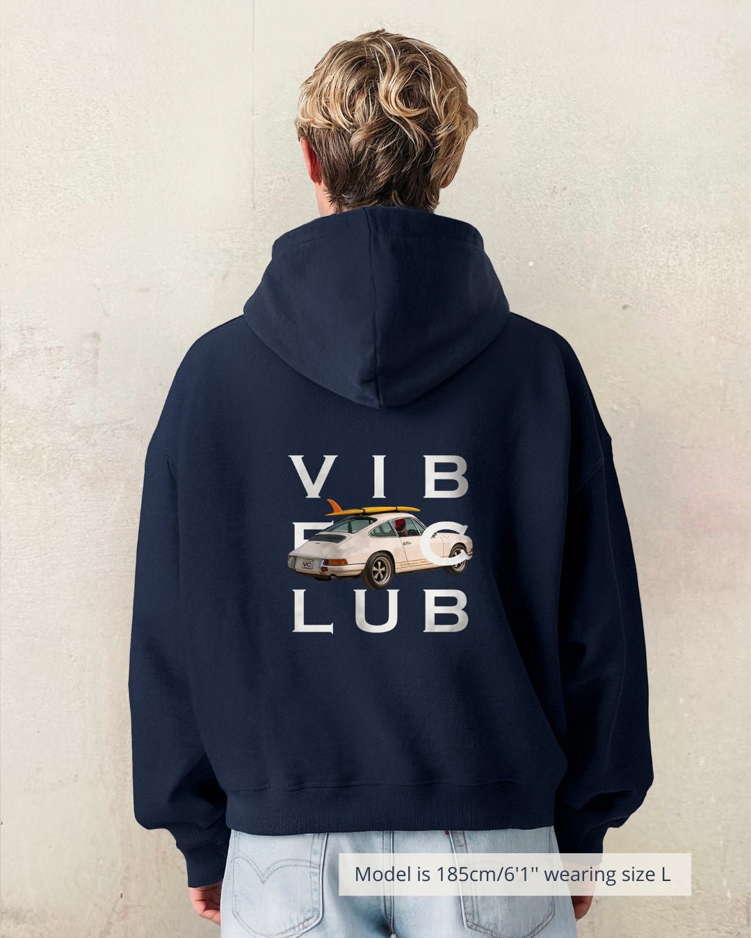 ROADTRIP HOODIE NAVY - Vibeclub
