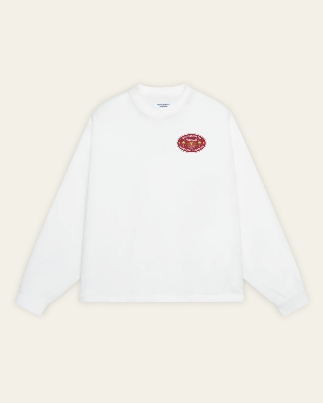 ULUWATU LONGSLEEVE WHITE & RED - Vibeclub